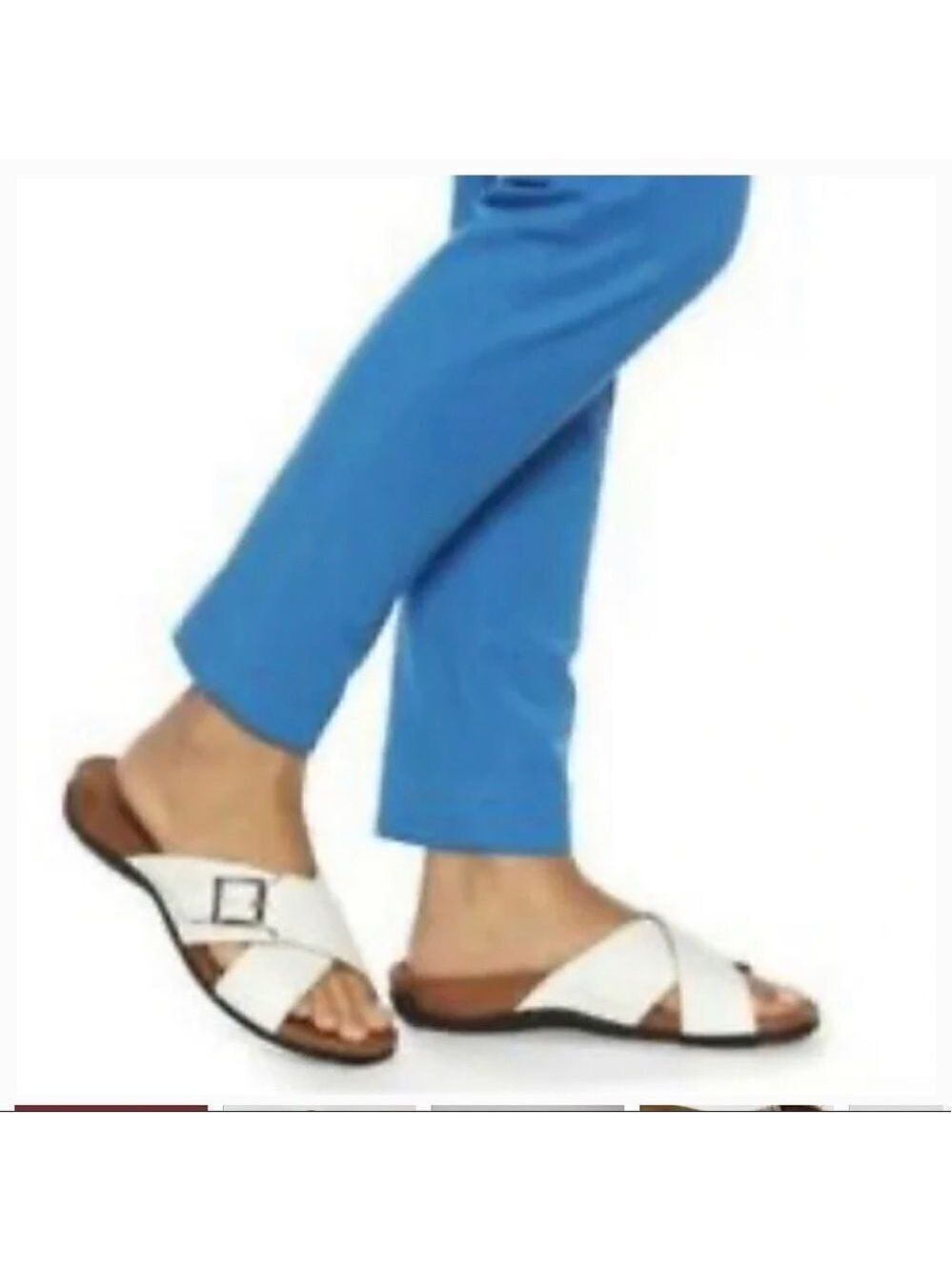Vionic Dorie Rest Snakeskin Leather Slide Sandals